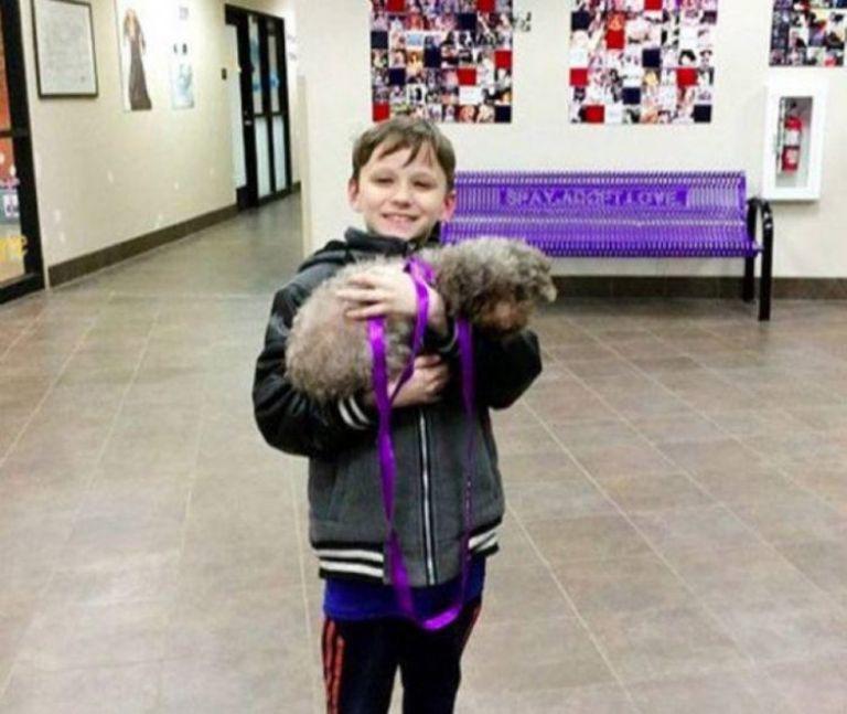 $!Niño fue al refugio de animales, y adoptó al perro más anciano del lugar